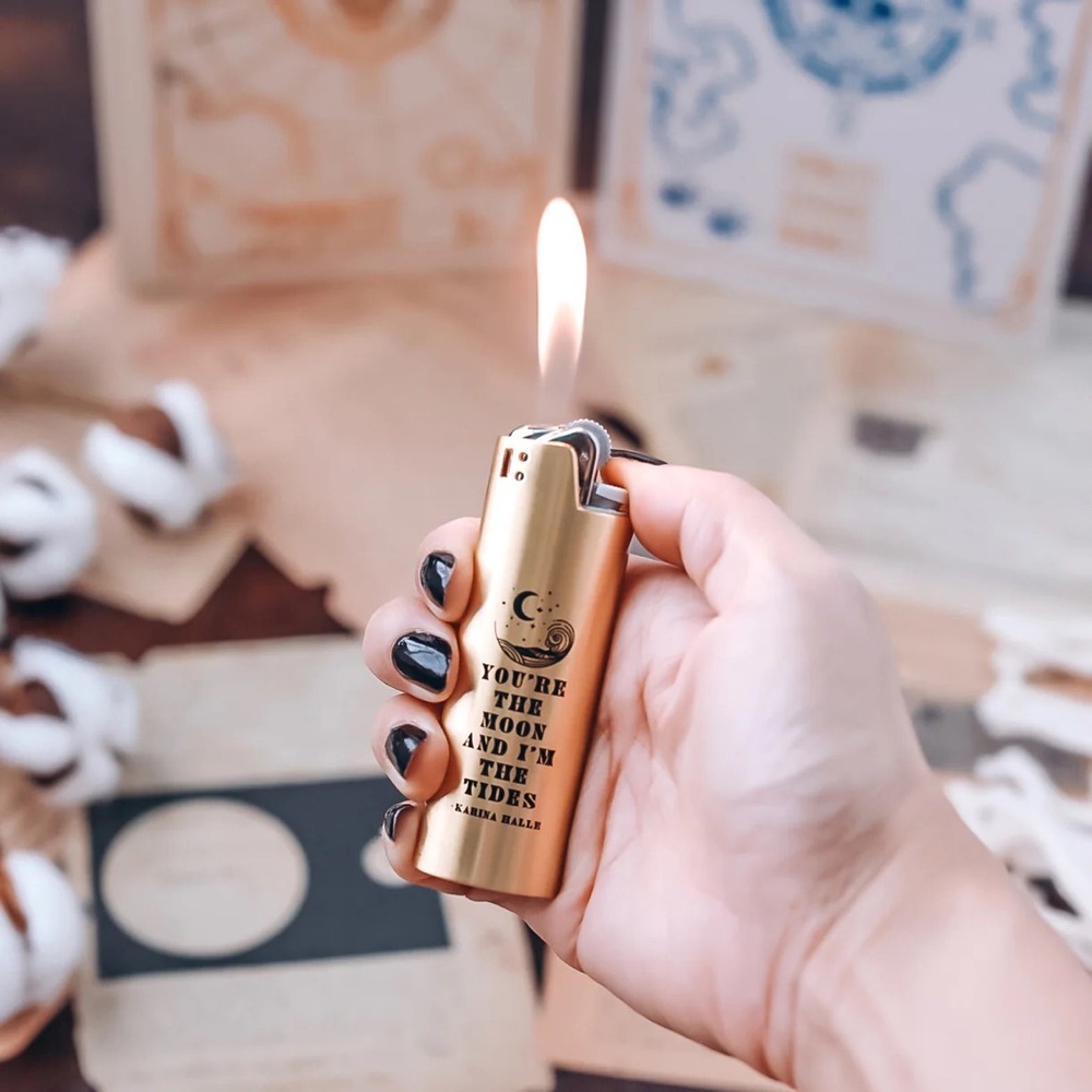 Bookish box lighter cover inspired by A Ship of Bones and Teeth - Picture 3 of 7